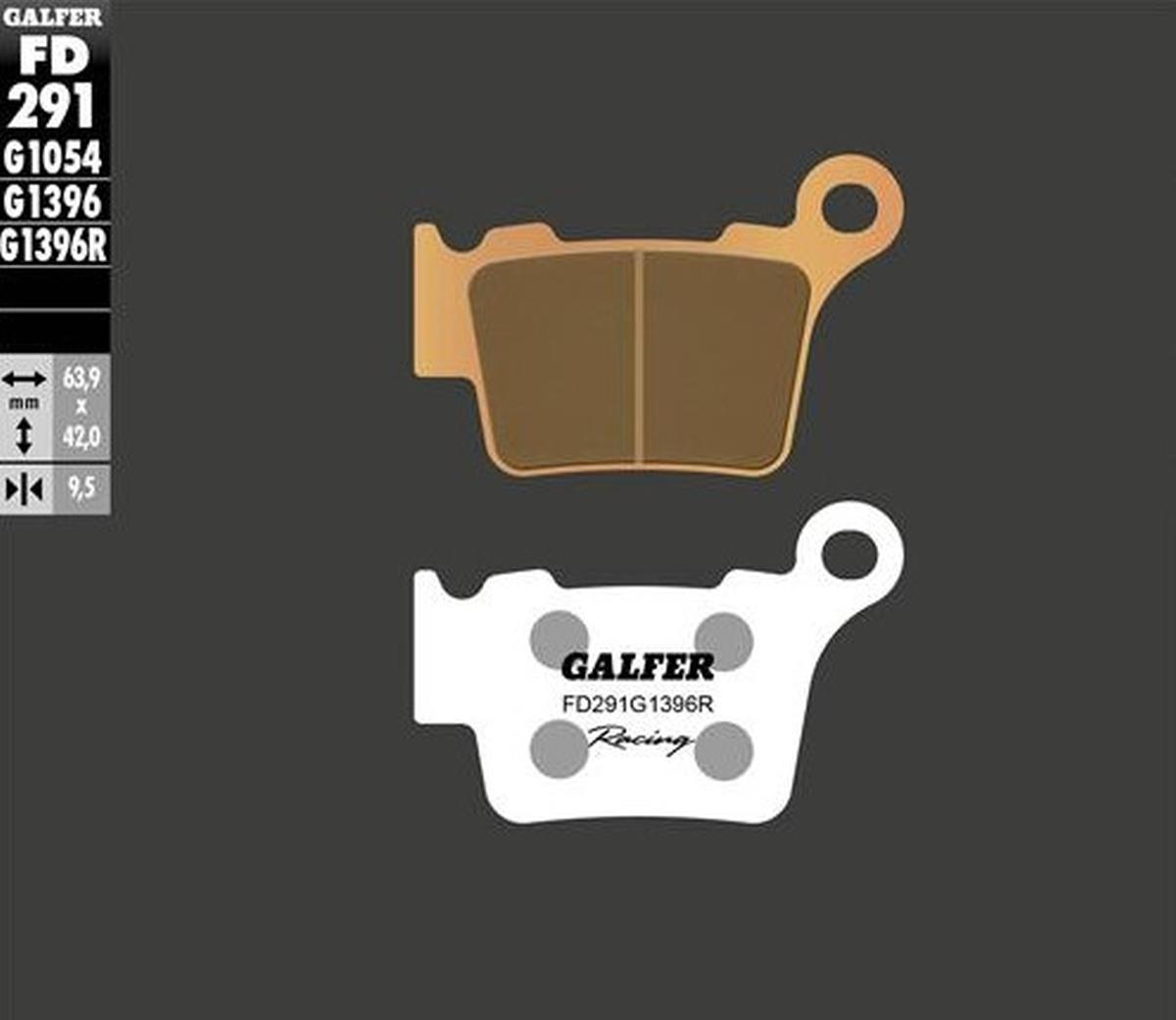 GALFER brzdové destičky KH368 sintrované barva zlatá OFF ROAD závodní