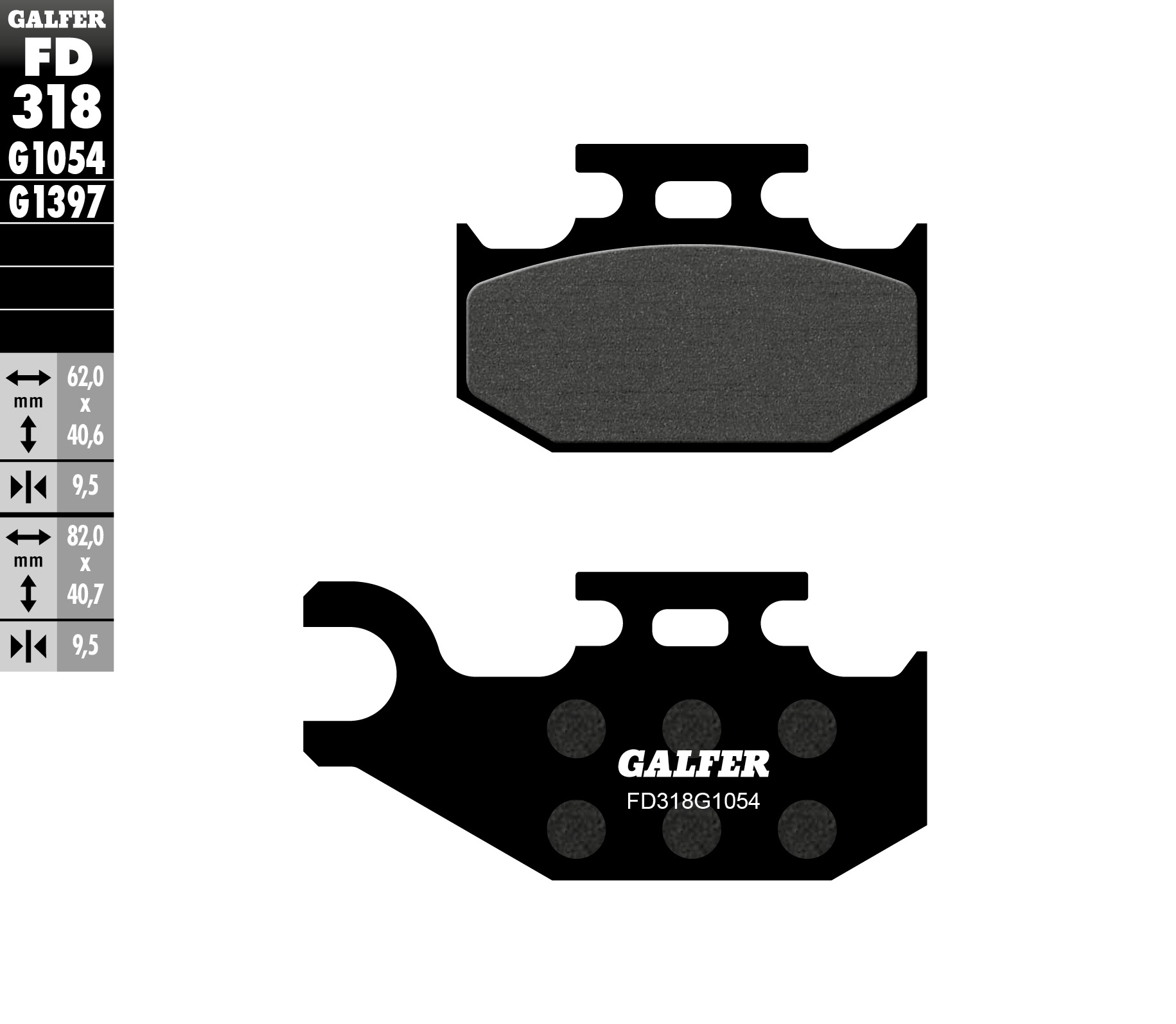 Brzdové destičky Galfer FD318G1054 (KH317)