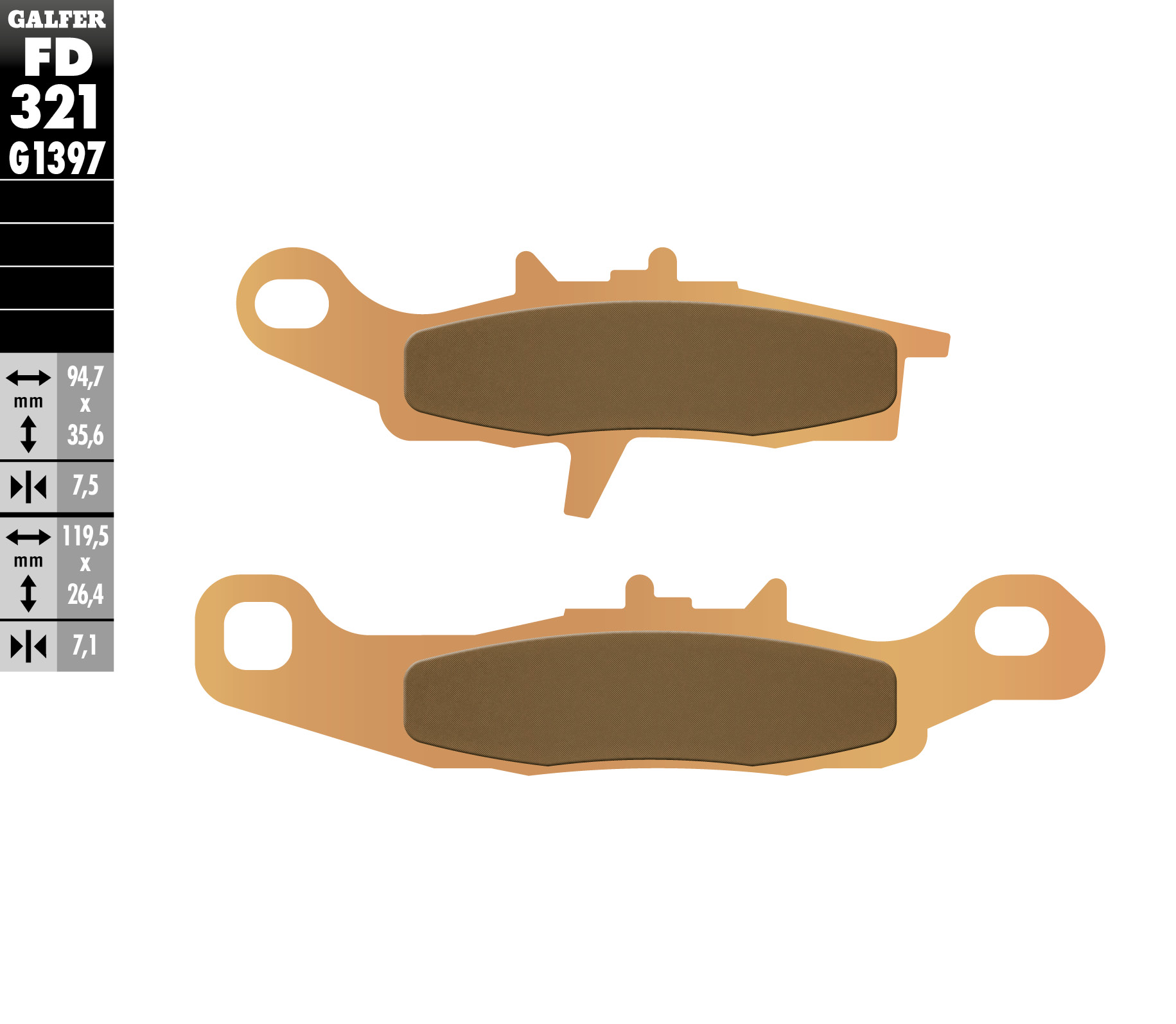 Brake pads GALFER FD321G1397 (KH349)
