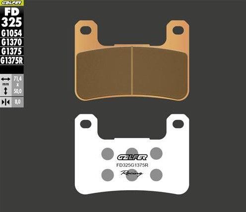 GALFER brake pads KH379 sinteredcolour gold sport racing, front KAWASAKI/SUZUKI (FD325G1375R)