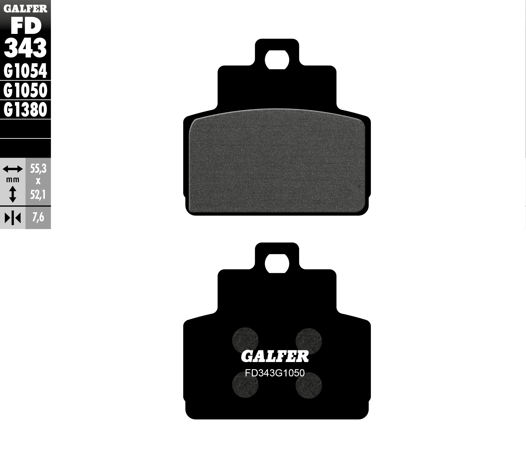 Brake pads GALFER FD343G1050 (KH425)