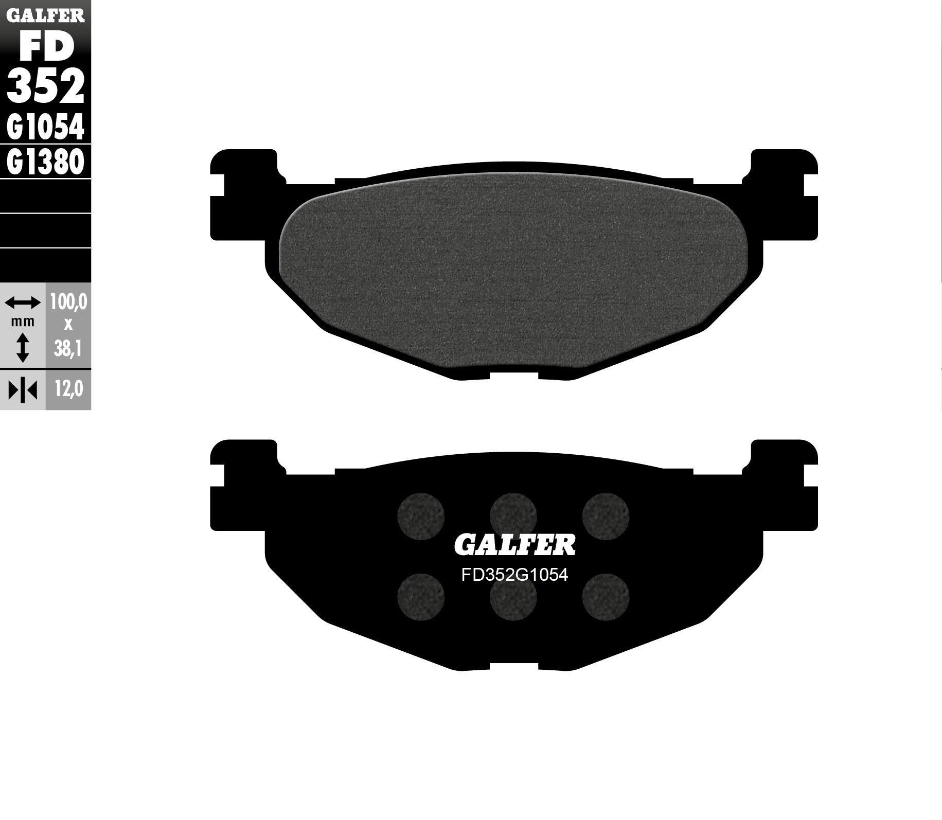 GALFER brzdové destičky KH408 polokovové (GALFER brzdové destičky KH408 polokovové)