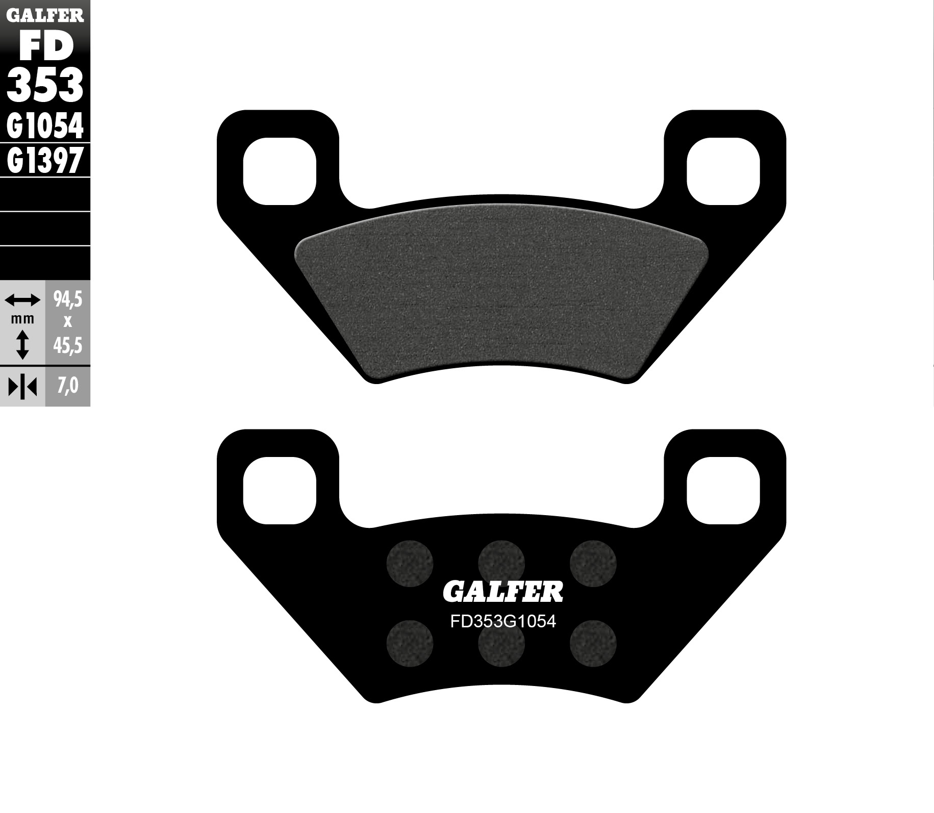 Brzdové destičky Galfer FD353G1054 (KH395)