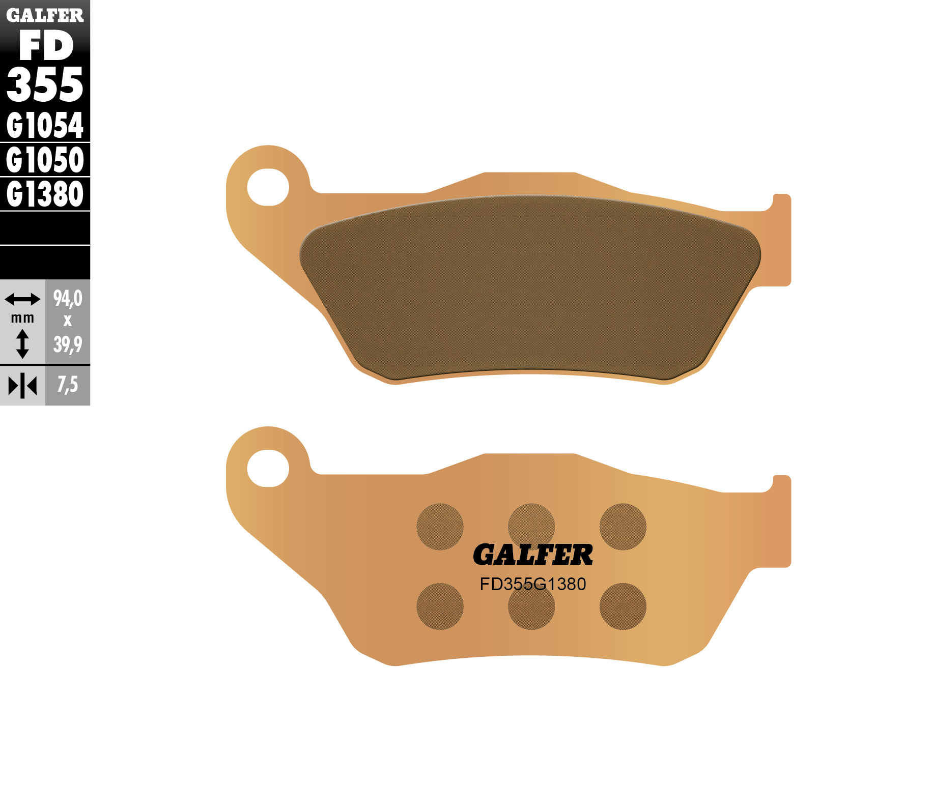 Brake pads GALFER FD355G1380 (KH430)