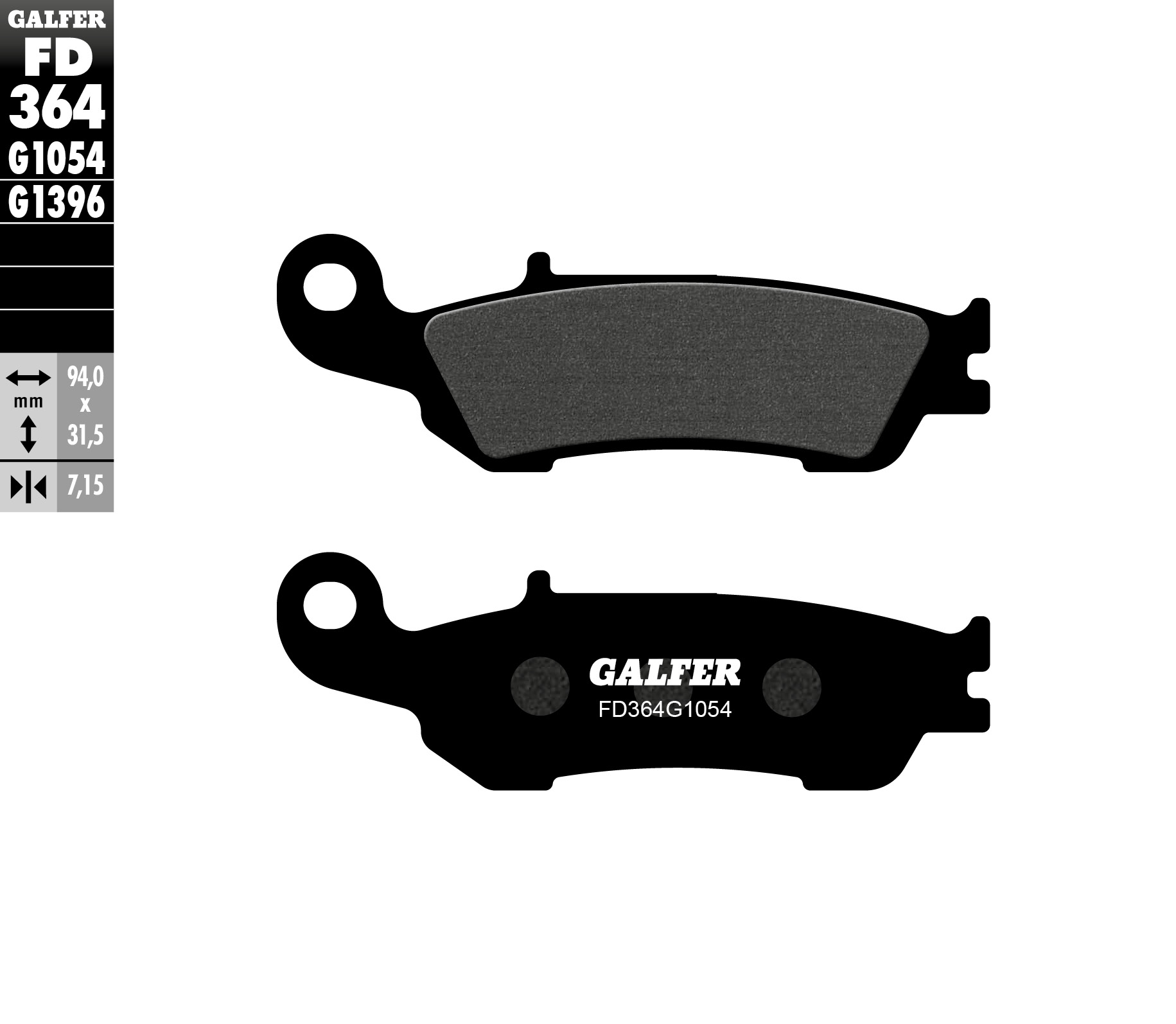 Brake pads GALFER FD364G1054 (KH450)
