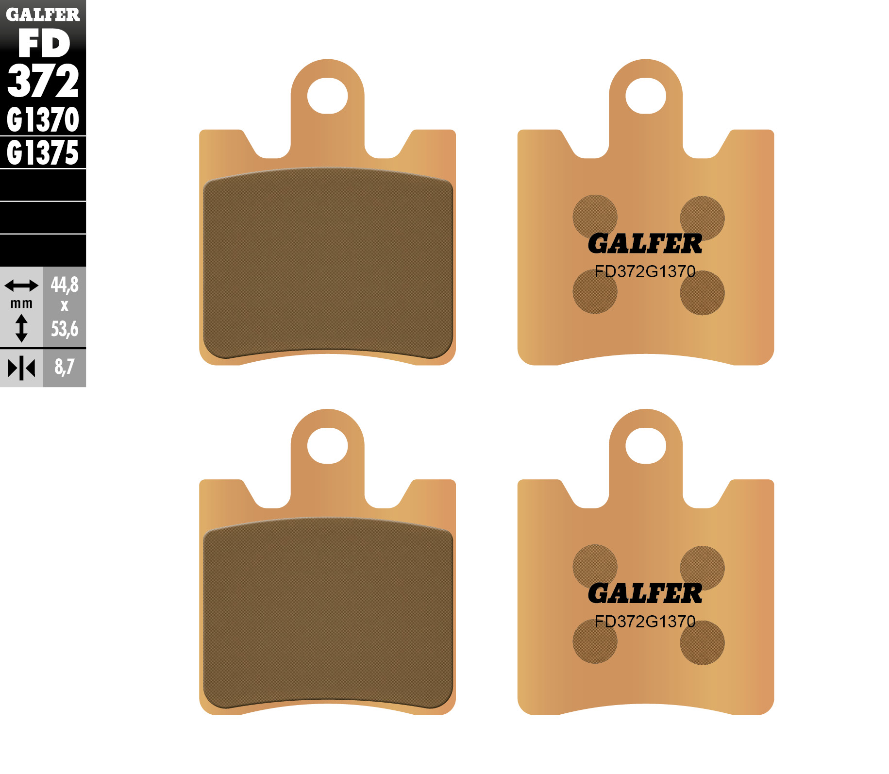 Brake pads GALFER FD372G1370 (KH423/4)