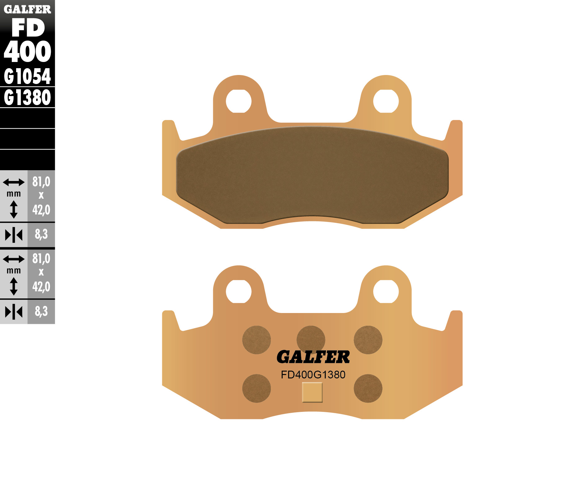 Brake pads GALFER FD400G1380 (KH411)