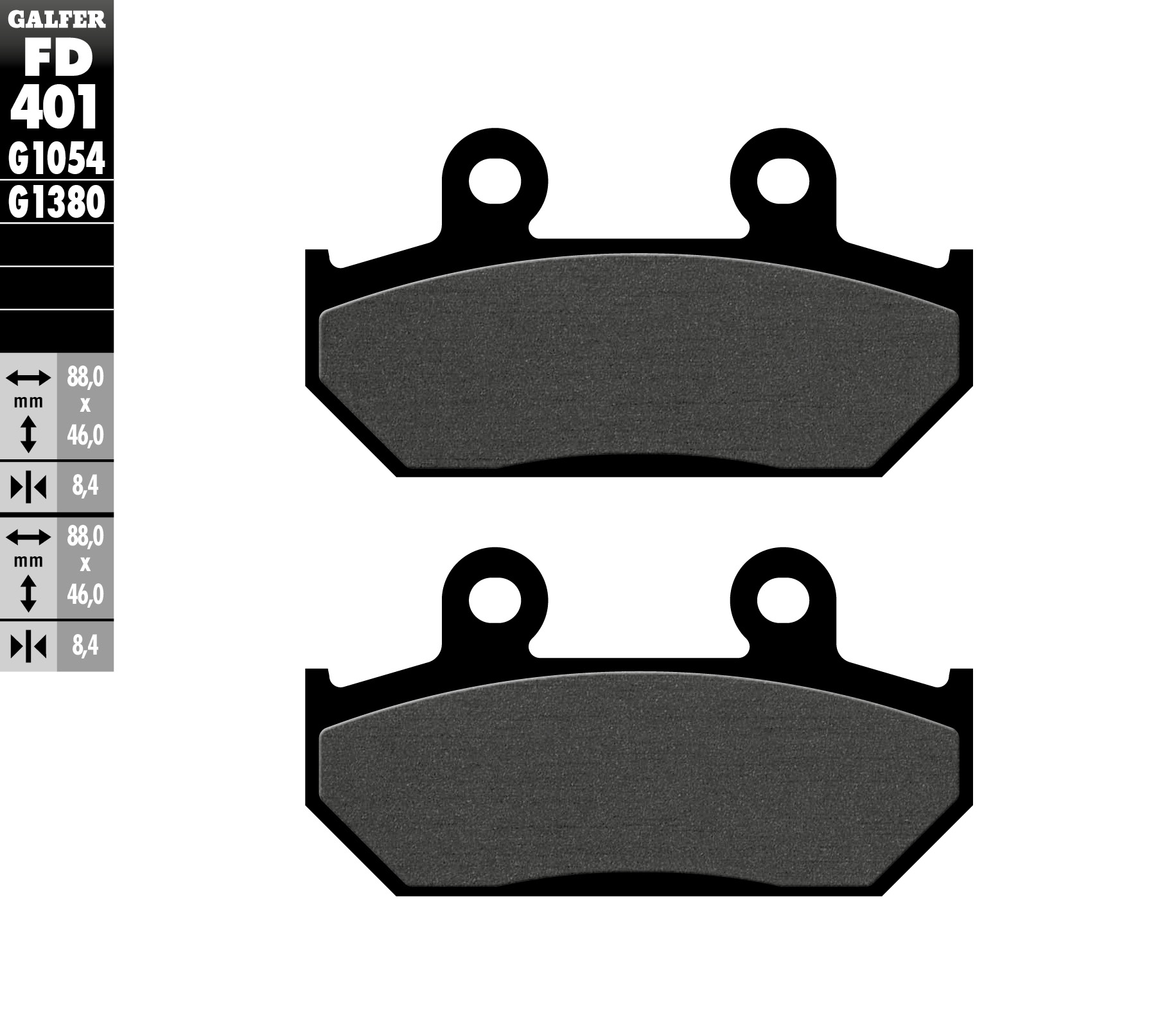 GALFER brake pads KH412 SEMI-METALLIC (FD401G1054)