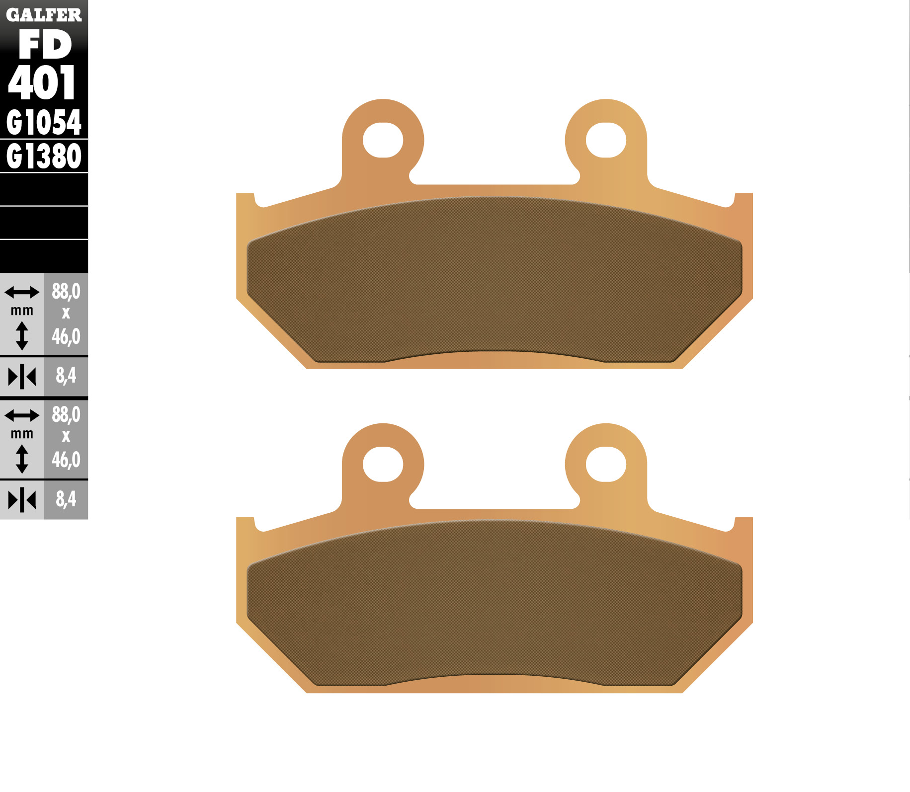 Brake pads GALFER FD401G1380 (KH412)
