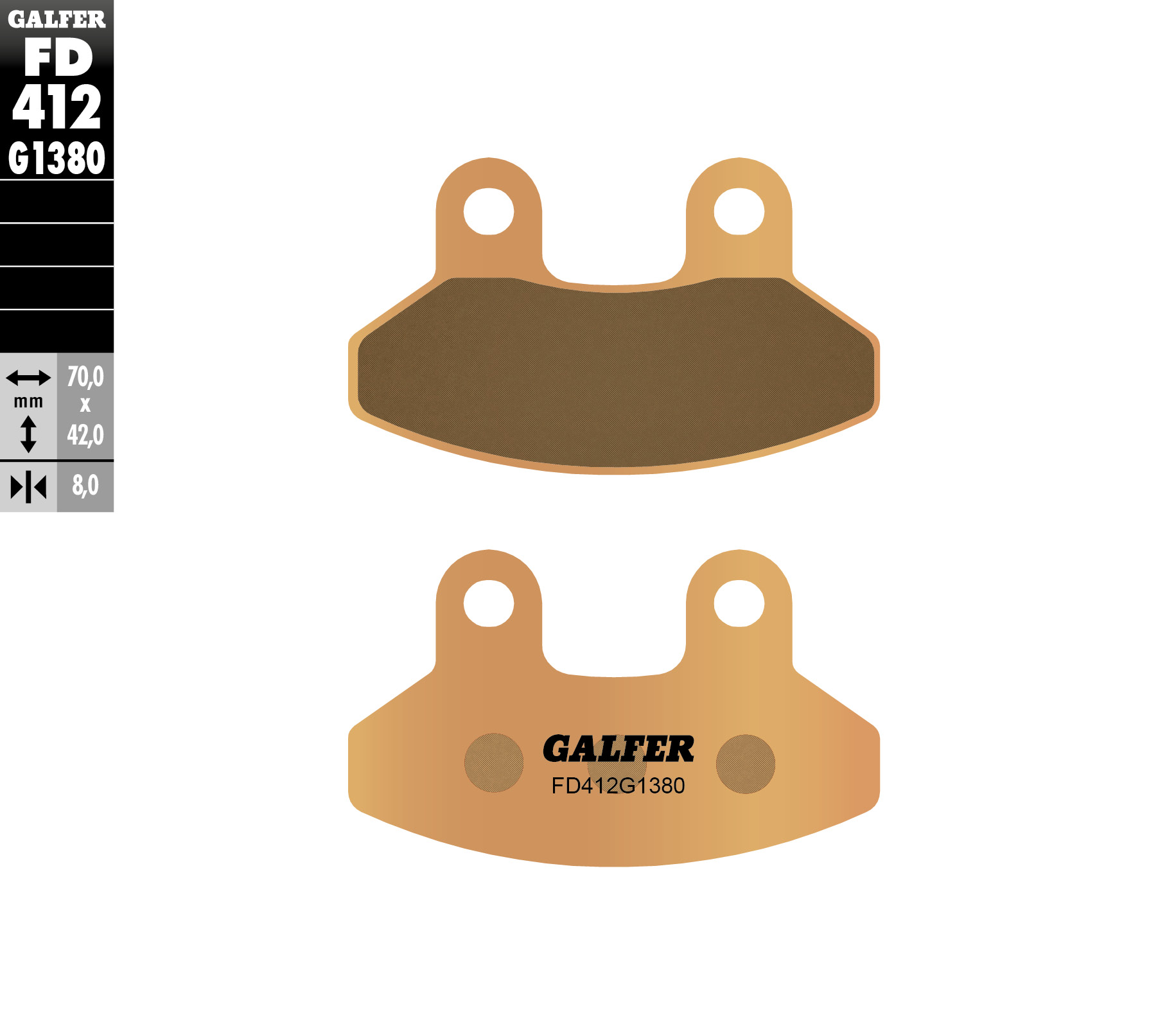 Brake pads GALFER FD412G1380 (KH306)