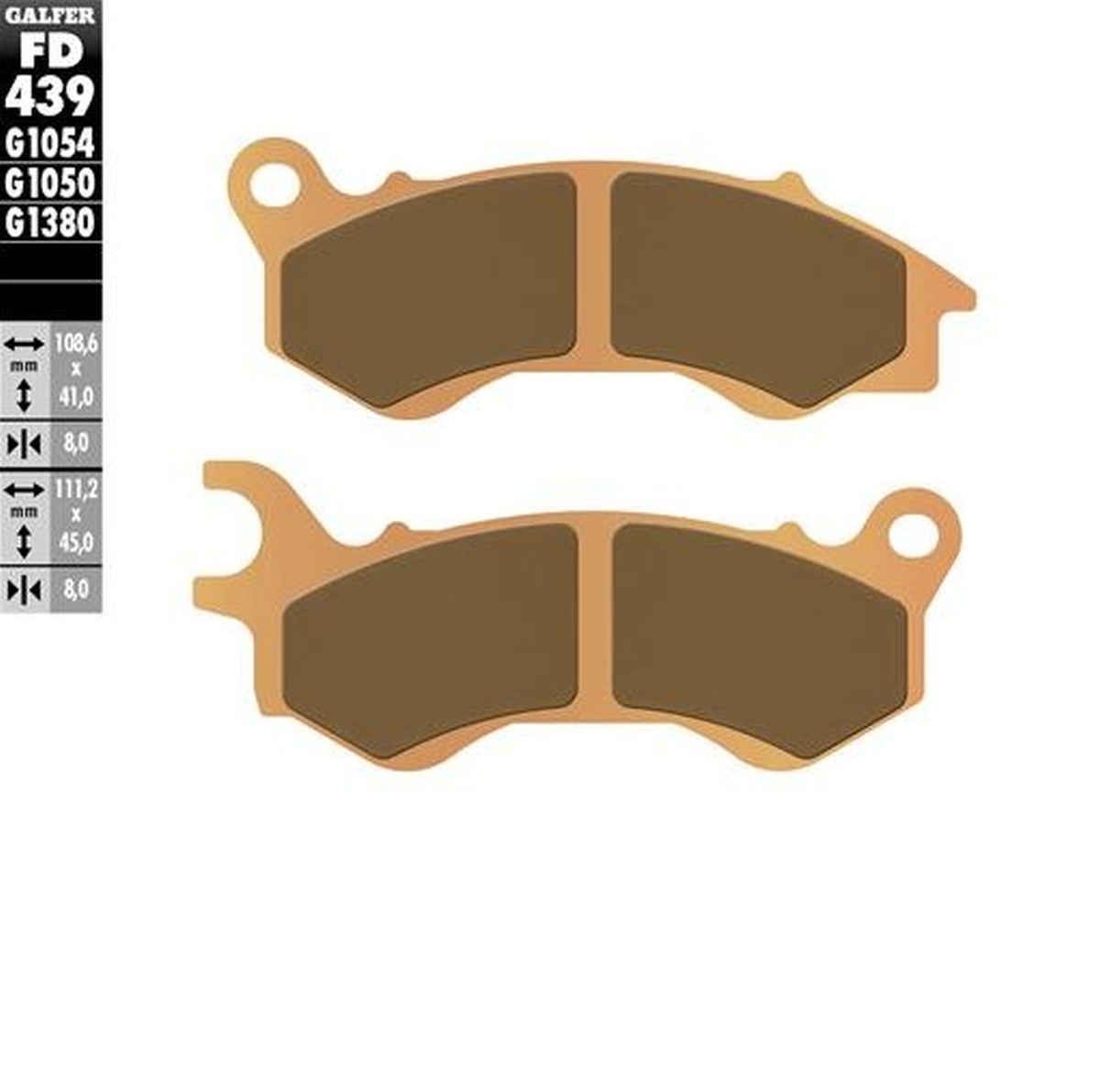 GALFER brake pads KH603 sinteredcolour gold sintered(FD439G1380)