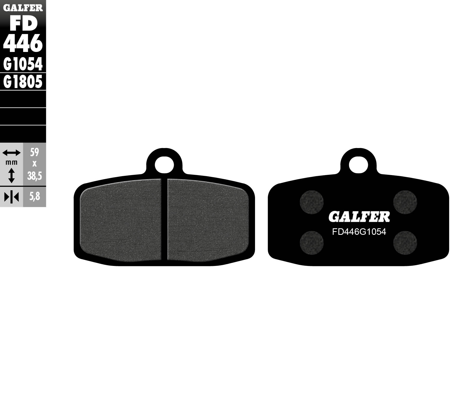 Brzdové destičky Galfer FD446G1054 (KH612)