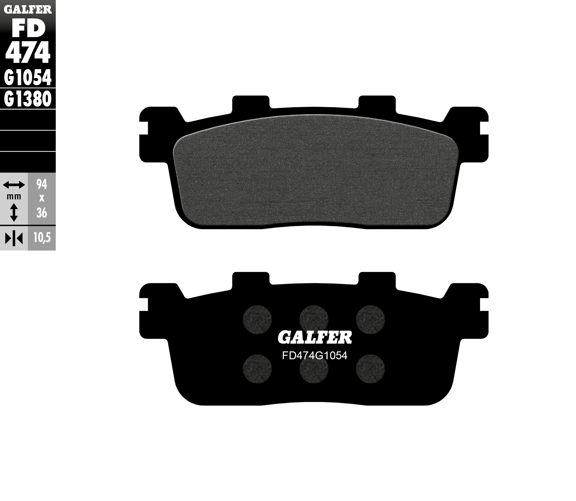Brake pads GALFER FD474G1054 (KH607)