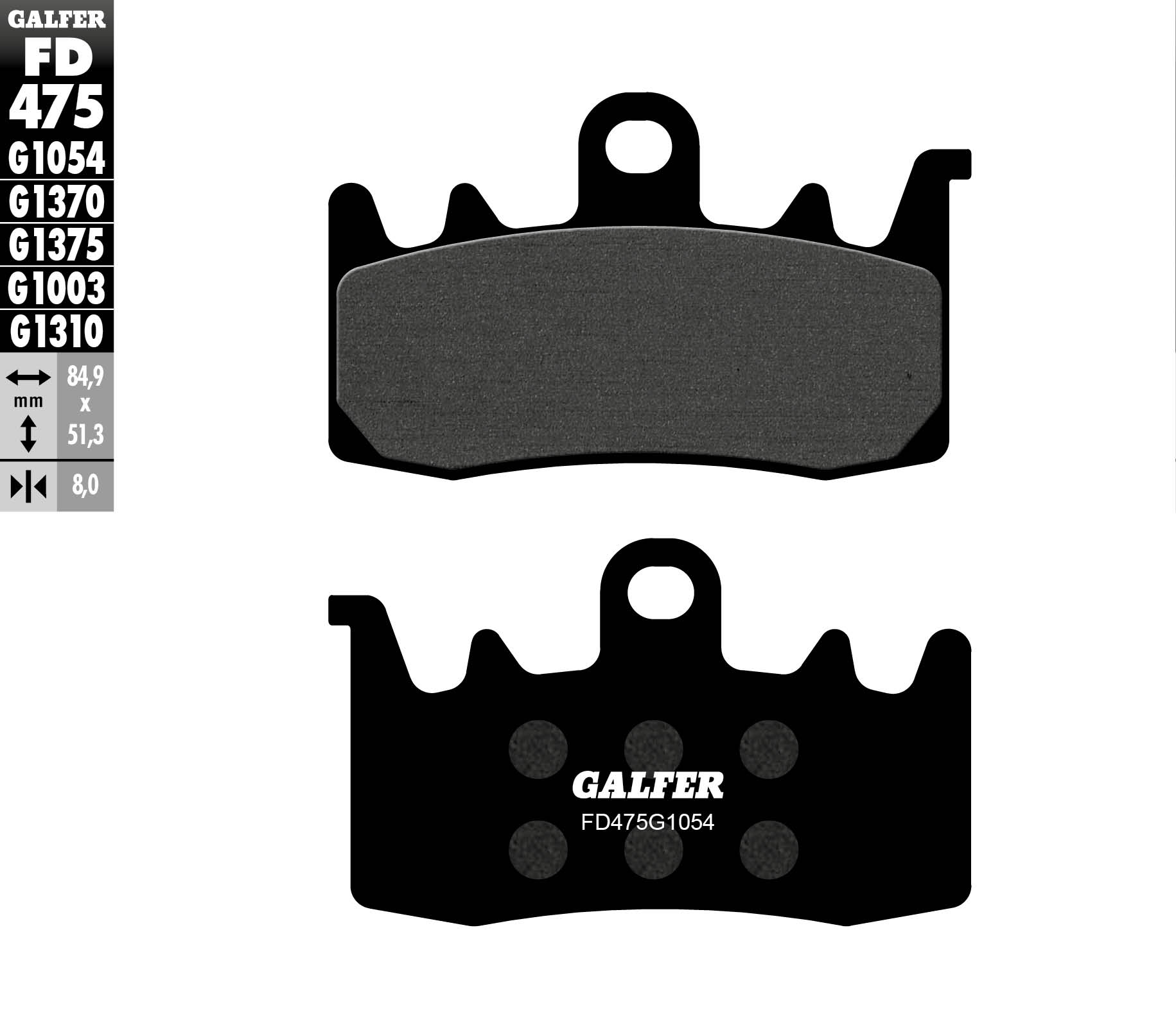 Brzdové destičky Galfer FD475G1054 (KH630)