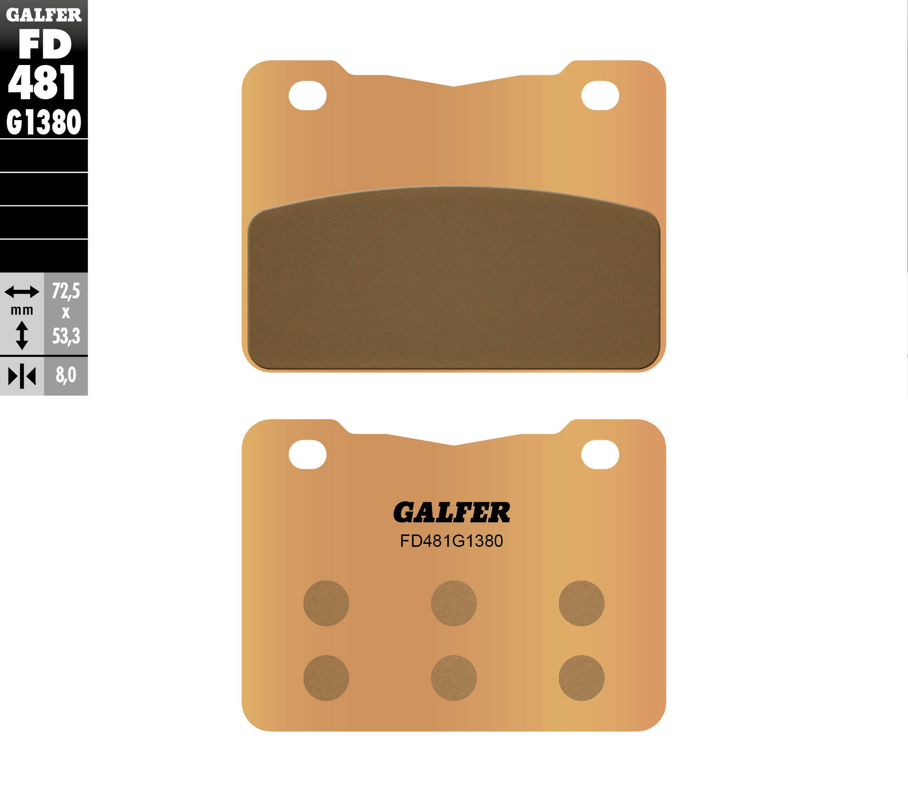 Brzdové destičky Galfer FD481G1380 (KH627)