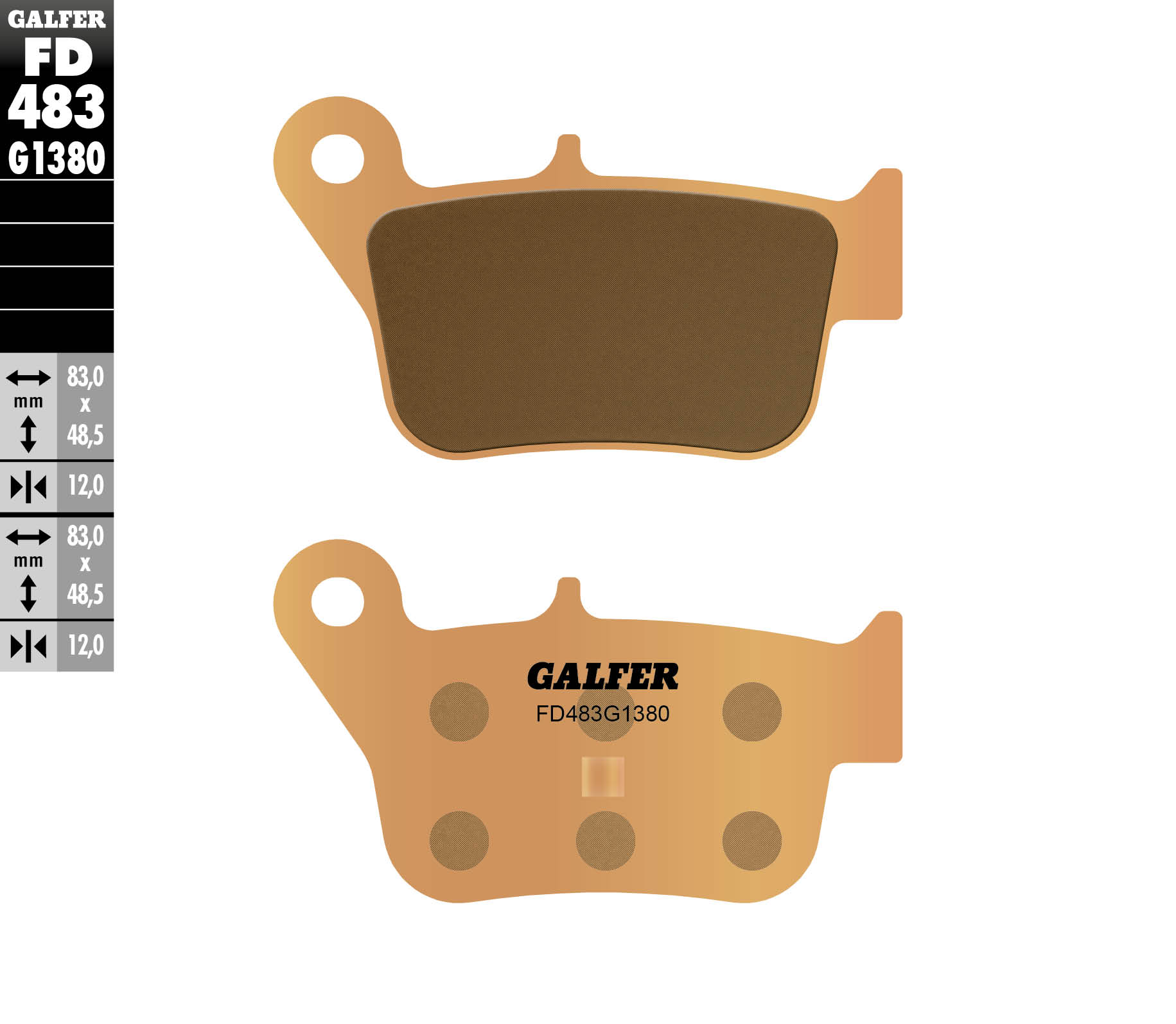 Brzdové destičky Galfer FD483G1380 (KH628)
