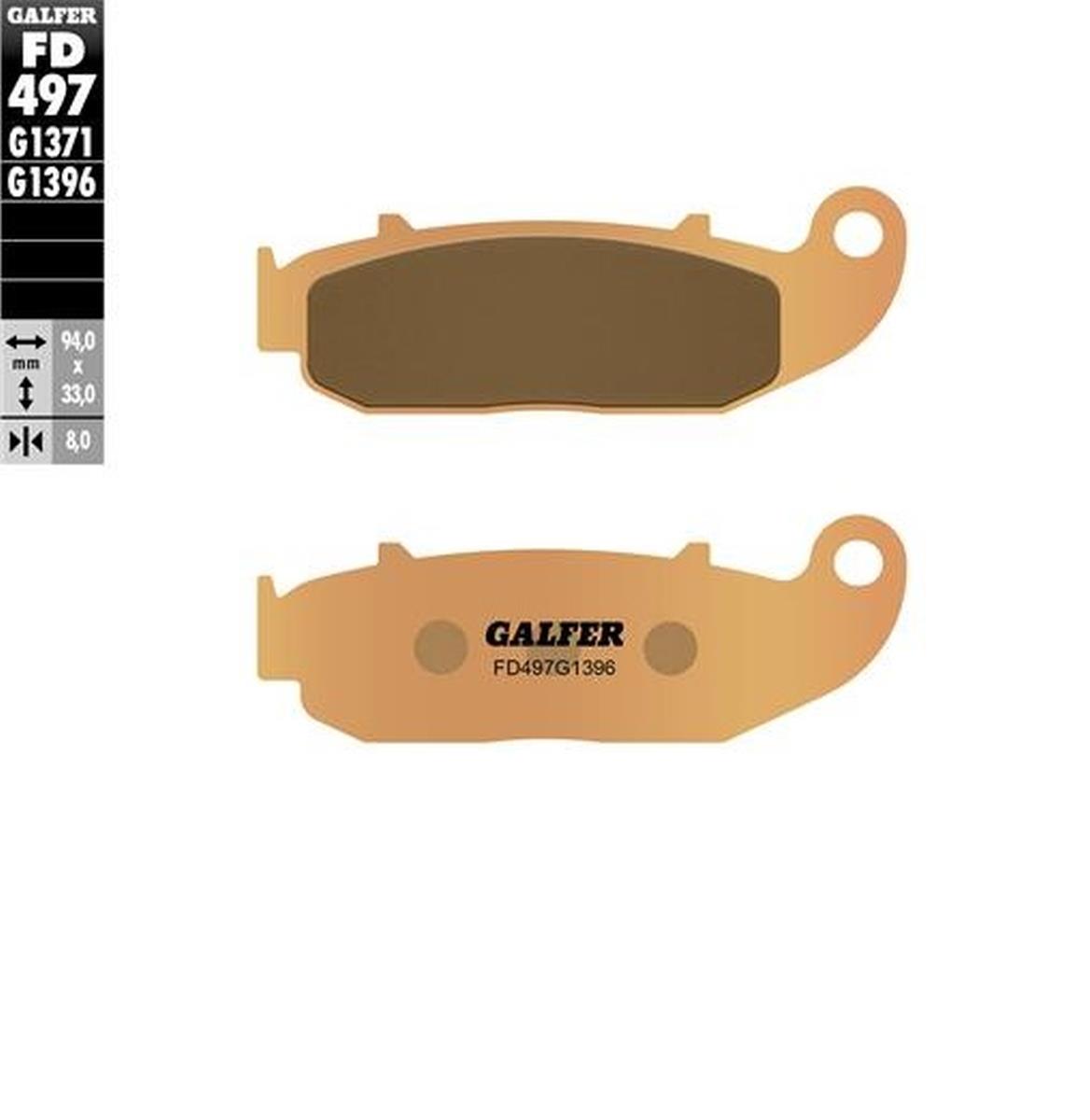 GALFER brake pads KH664 sinteredcolour gold off road (kove) (FD497G1396)
