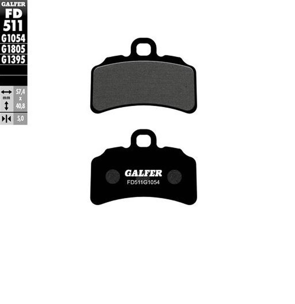 GALFER brzdové destičky polokovové BETA EVO 125 / 250 / 300 17-23, GAS GAS TRIAL GP 125 / 250 / 280 / 300 19-, TXT 125 / 250 / 280 / 300 19-, SHERCO 300 ST 21-, MONTESA COTA 260 / 300 18- ( přední )