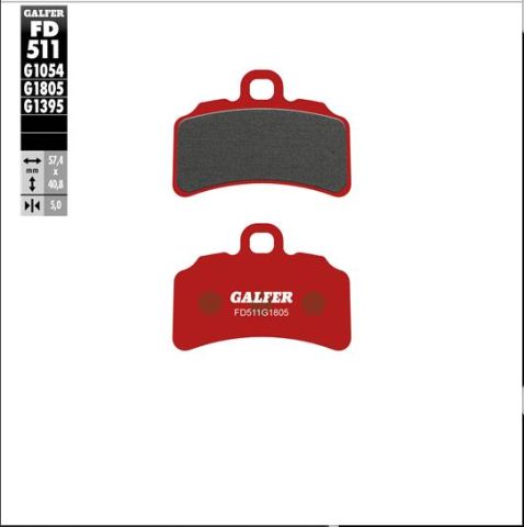 GALFER brzdové destičky polokovové BETA EVO 125 / 250 / 300 17-23, GAS GAS TRIAL GP 125 / 250 / 280 / 300 19-, TXT 125 / 250 / 280 / 300 19-, SHERCO 300 ST 21-, MONTESA COTA 260 / 300 18- ( přední )