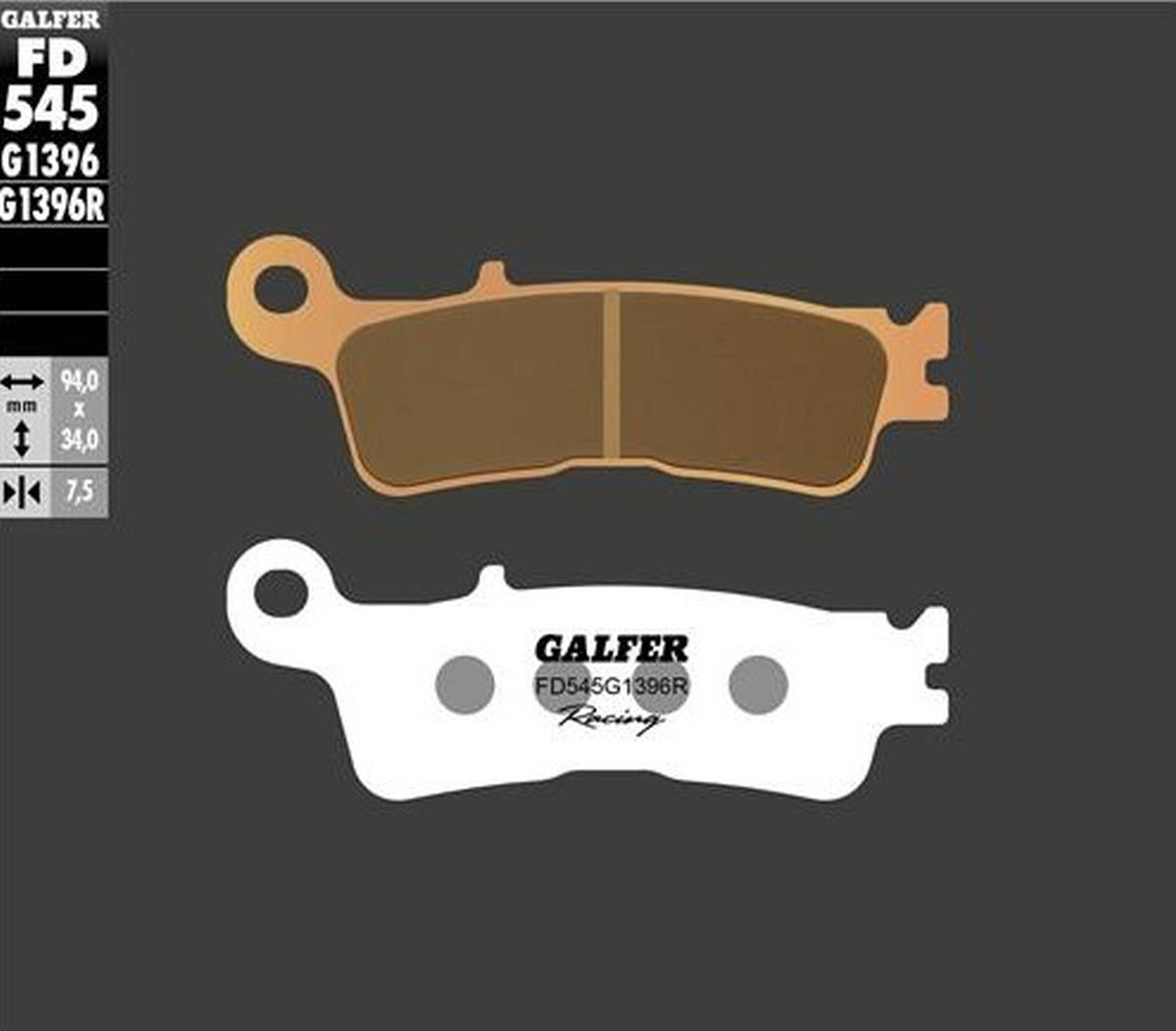 GALFER brake pads KH755 sinteredcolour gold racing front fantic xx 125; xef/xxf 250/450; xex 250 22-; YAMAHA yz 250 22-; wr/yz 250f/450f 21-; yz 450fx 21- (FD545G1396R)