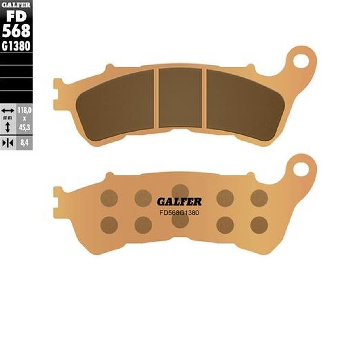 GALFER brake pads KH388 sinteredcolour gold scooter HONDA fes S-WINGS 125/150 07-11 (FD568G1380)