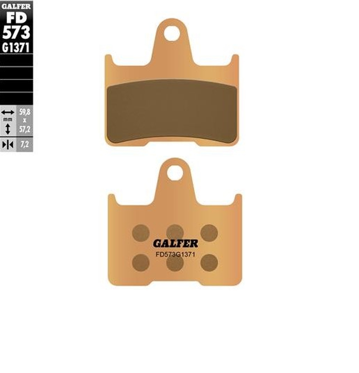 GALFER brake pads KH254 sinteredcolour gold street BMW m 1000 r 23-24; m 1000 rr 21- rear(FD573G1371)