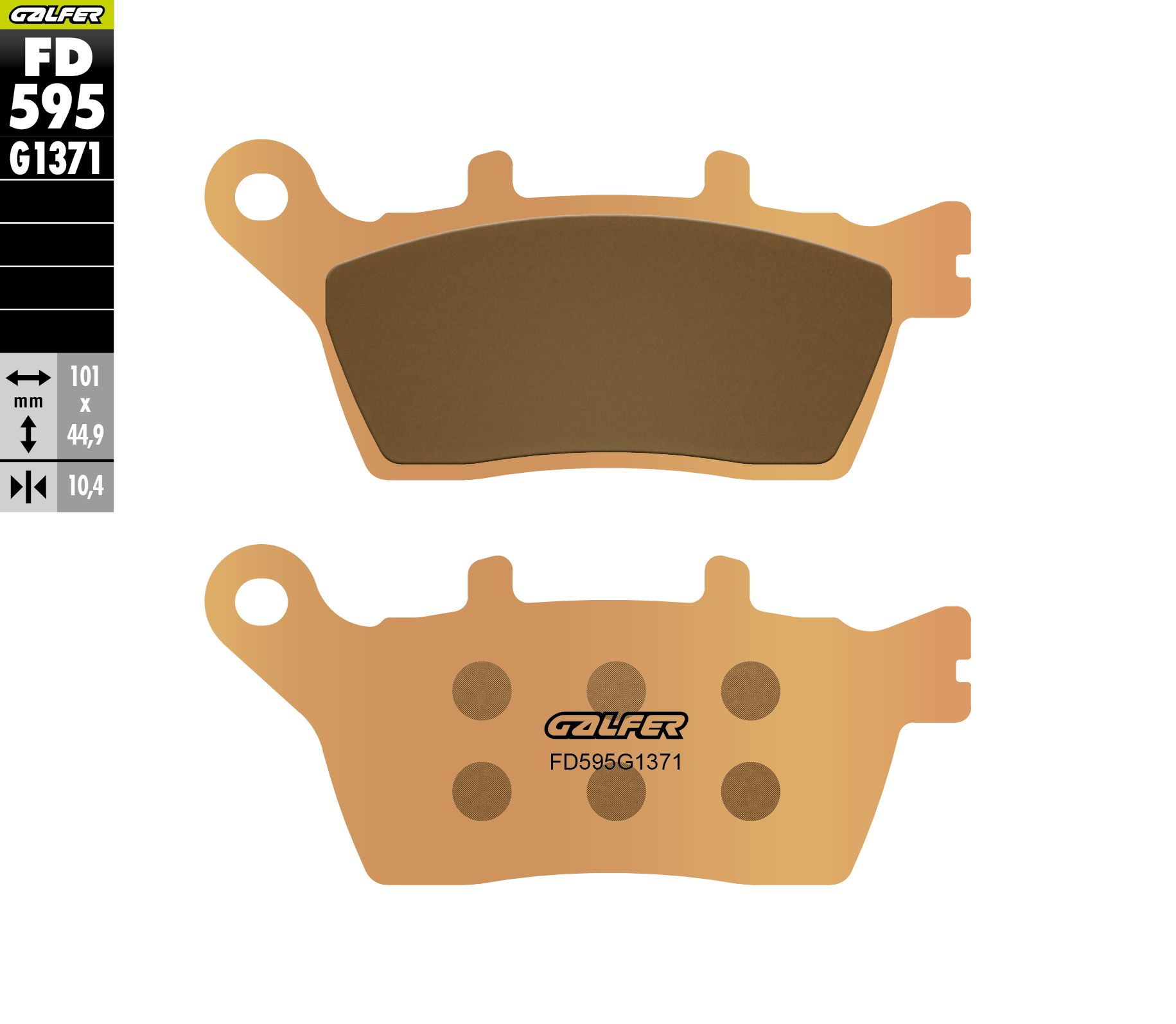 GALFER brake pads KH780 sintered metal (gold) SINTER STREET YAMAHA NIKEN 850 '18-
