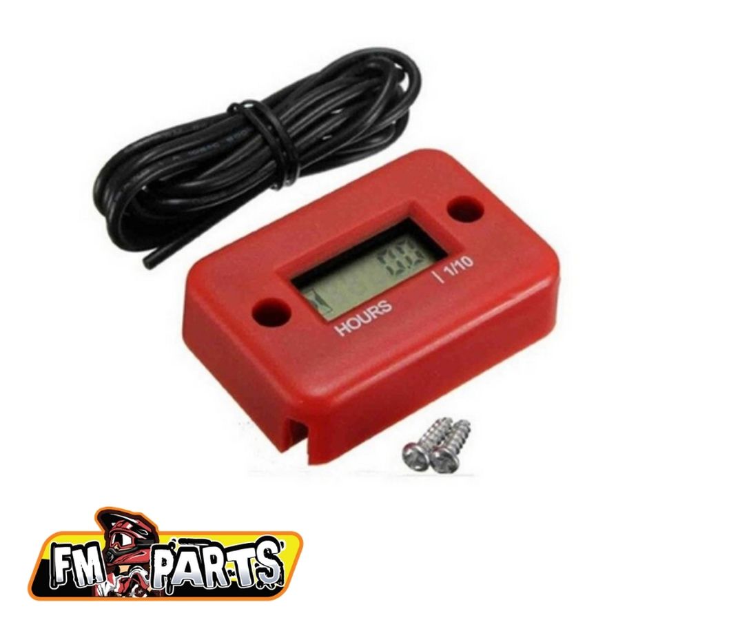 Levně FM-PARTS indukční měřič motohodin voděodolný barva červená (EL) (FM-PARTS indukční měřič motohodin voděodolný barva červená (EL))