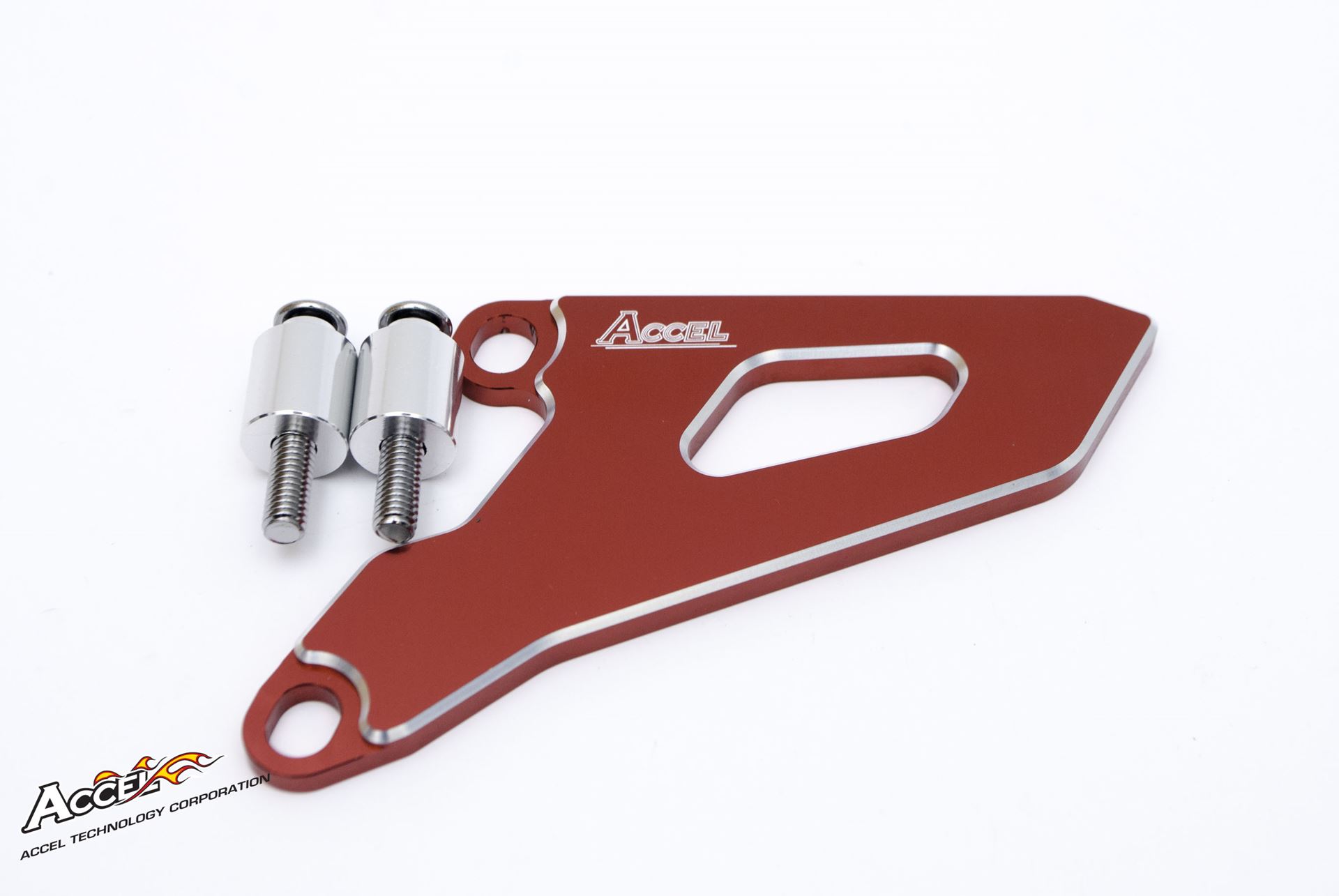 ACCEL kryt ozubeného kola přední HONDA CR 250R 02-07, CRF 250R 04-09, CRF 250X 04-17 barva červená