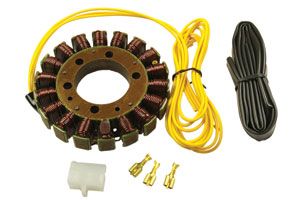 ELECTREX vinutí alternátoru (stator) YAMAHA XV250 88-11, XT 600E 95-02, XTZ660 91-98, SUZUKI LTF250/300, VZ800 97-04, KAWASAKI ZZR600, GPX