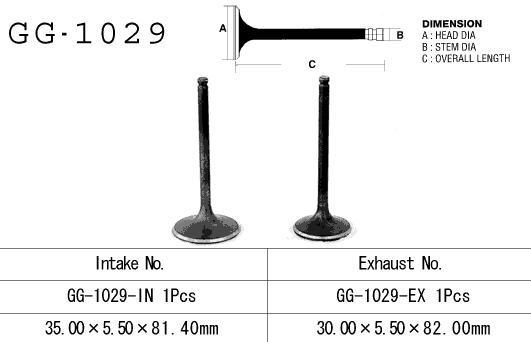 Intake valve VESRAH GG-1029-IN