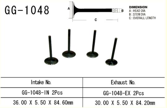Intake valve VESRAH GG-1048-IN