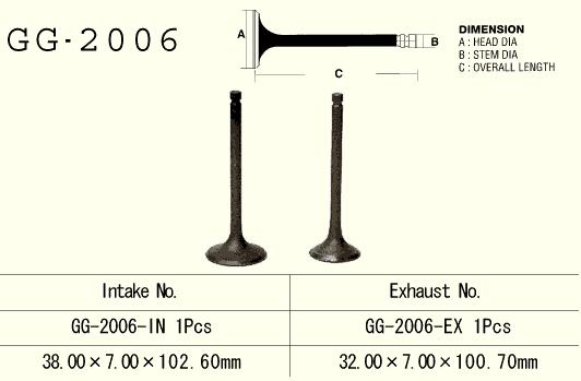 Intake valve VESRAH GG-2006-IN