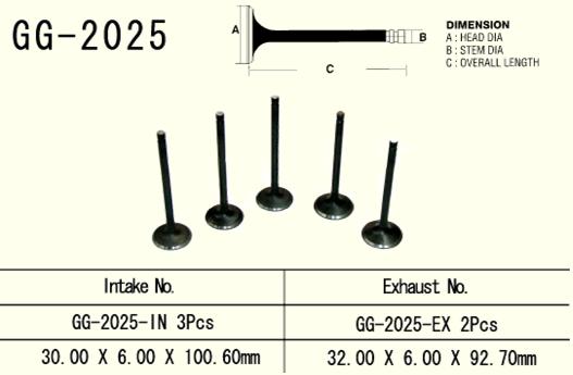 Intake valve VESRAH GG-2025-IN