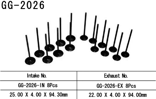 Intake valve VESRAH GG-2026-IN
