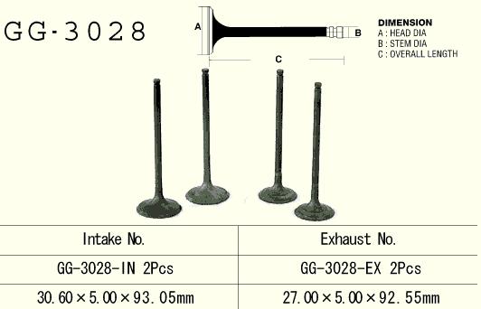 Intake valve VESRAH GG-3028-IN