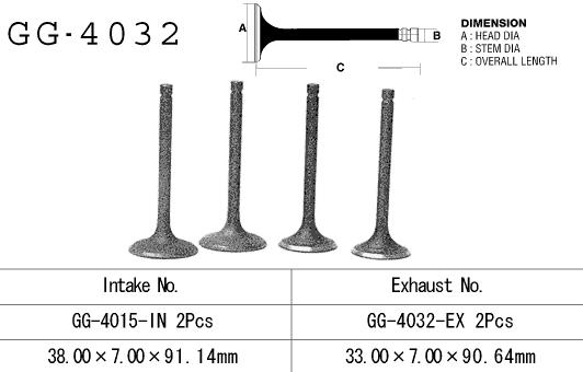 Exhaust valve VESRAH GG-4032-EX