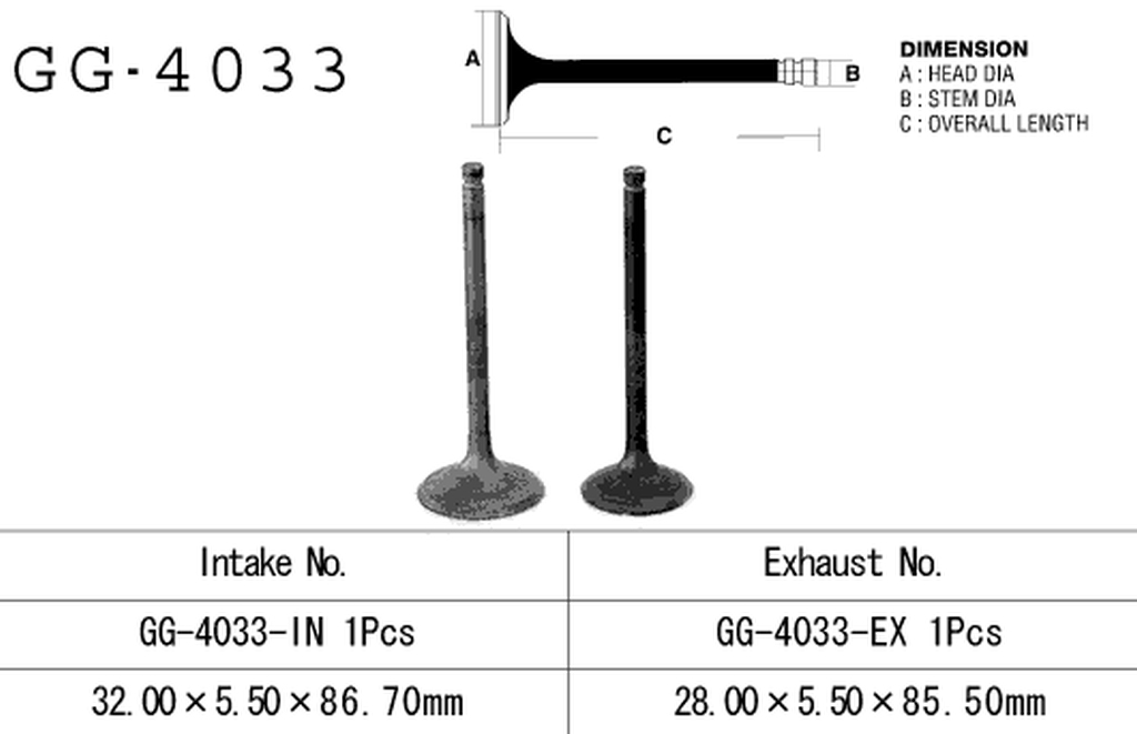 Exhaust valve VESRAH GG-4033-EX