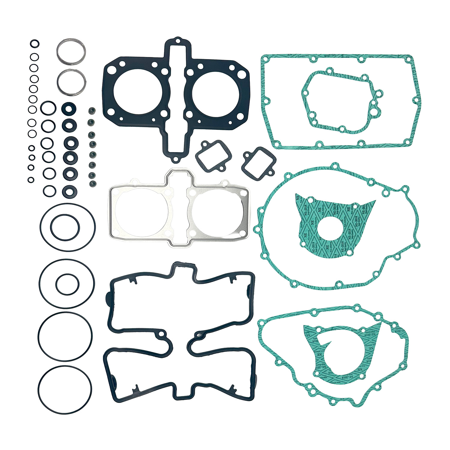 OMP kompletní sada těsnění KAWASAKI KLE 500 91-02, GPZ 500/EX 85-95, LTD 450 85-95, EN 450 85-90, EN 500 90-98, ER-5 (s těsněním víka ventilů)