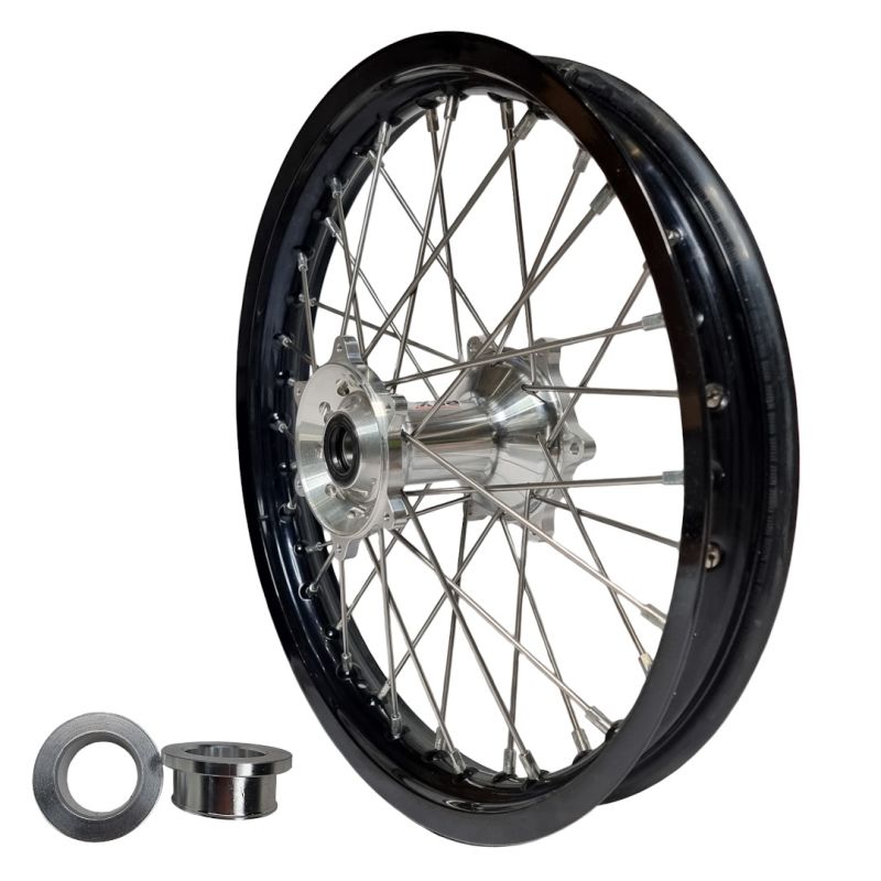 REX WHEELS komplet kolo zadní REX 19 19-2,15 černá ráfek/barva stříbrná náboj 25mm/stříbrná špice YAMAHA YZ/YZF 250/450 09-23