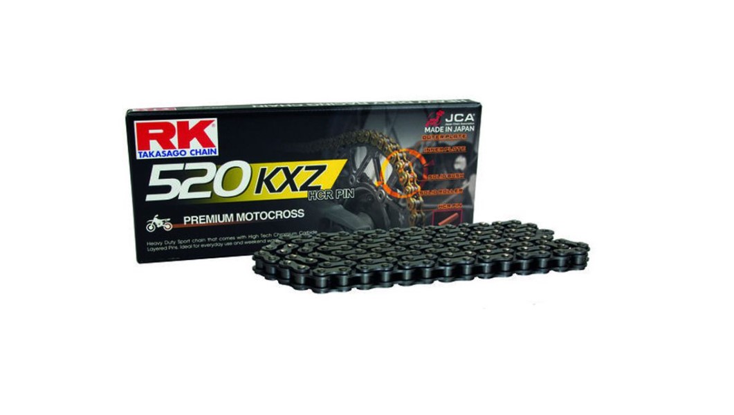 RK hnací řetěz (MOTOCROSS) 520KXZ-120 spona (CL) v sadě barva STANDARD (objem: do 450 ccm) (35 KN)