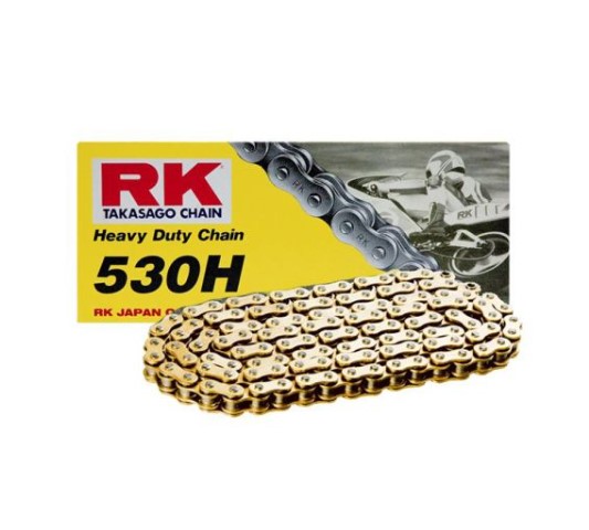 RK hnací řetěz 530H-120 spona (CL) v sadě barva STANDARD (objem: do 400 ccm) (34,3 KN)