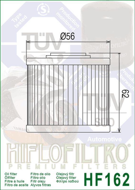 HIFLO olejový filtr HF 162 BMW R 1300 GS 22-24 (11427105320)