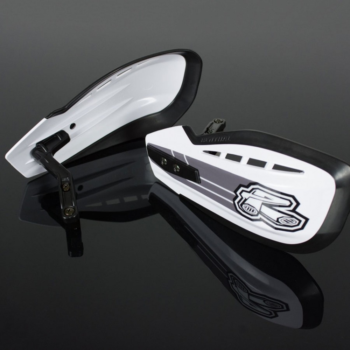 Lever covers colour white black (mounting in the set RENTHAL HG-100-WT