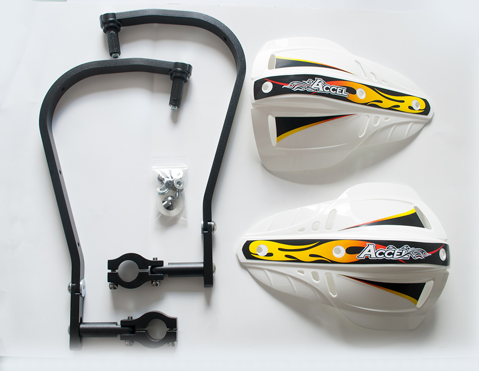 Levně ACCEL chrániče páček s alu upevněním ENDURO 22mm (HG- barva černá, SD- barva bílá) (ACCEL chrániče páček s alu upevněním ENDURO 22mm (HG- barva)