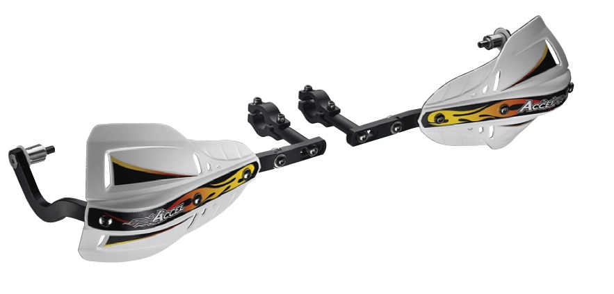 ACCEL chrániče páček s alu upevněním ENDURO 22mm (HG- barva černá, SD- barva červená)
