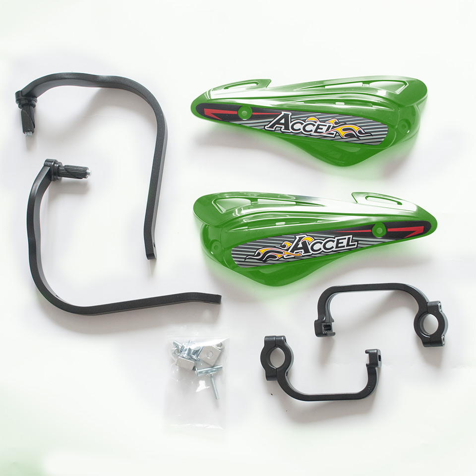 Levně ACCEL chrániče páček s alu upevněním STRONG (22+28mm) dvoubodové upevnění (ALU-černá, PLASTIK-zelená) (ACCEL chrániče páček s alu upevněním STRONG)
