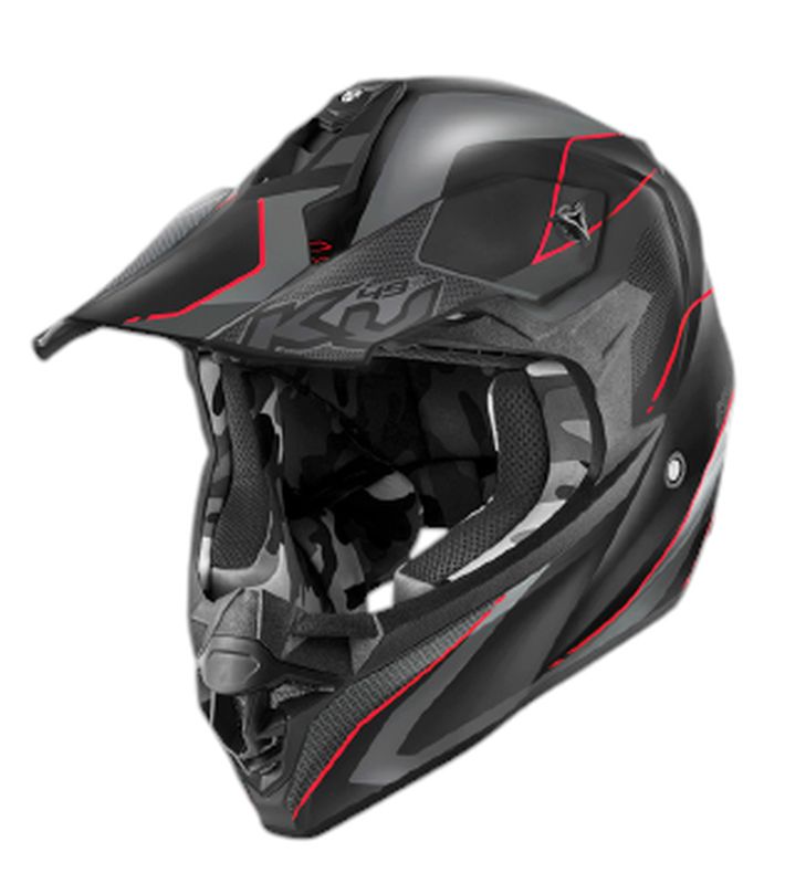 KAPPA přilba KV49 EVO CHASER CROSS barva černá šedá červená MATT rozměr 63 / XXL (homologace ECE 22R06)