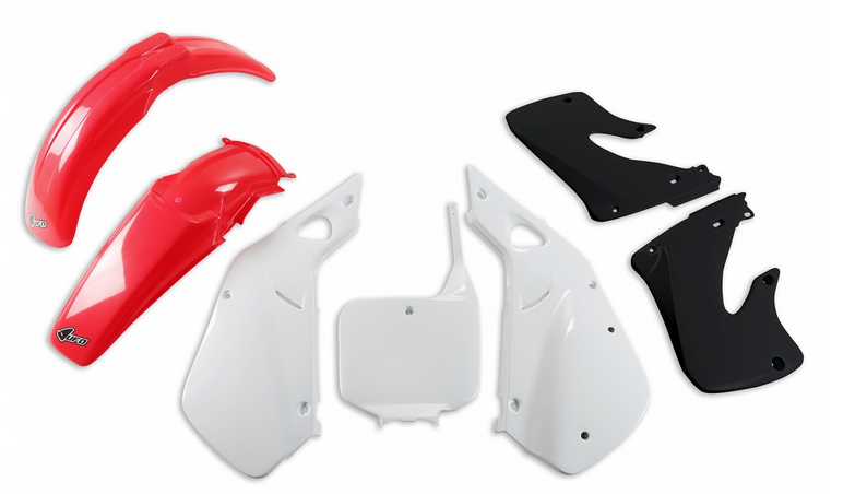 UFO kompletní sada plastů HONDA CR 125 98-99, CR 250 97-99 barva OEM (červená/bílá) (HO094E999)