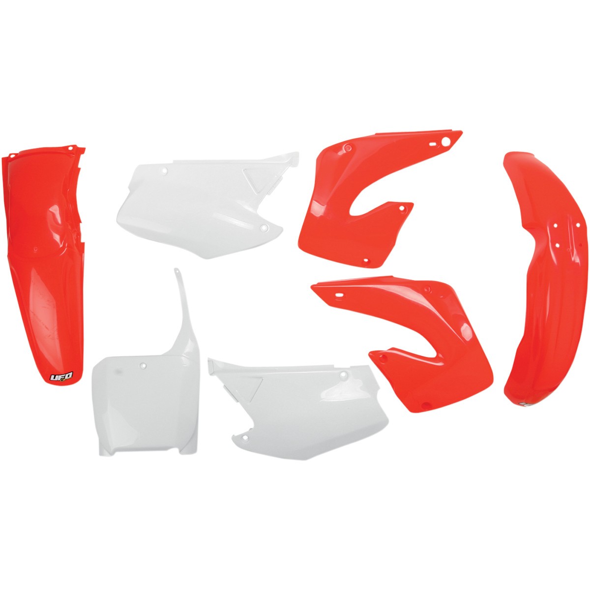UFO kompletní sada plastů HONDA CR 125/250 00-01 barva OEM (červená/bílá) (HO100E999)
